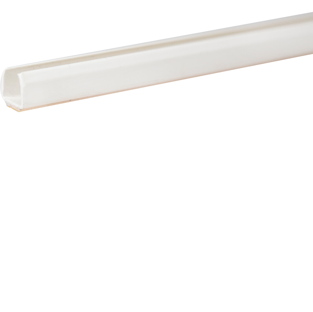 Asennuskanava PVC Mini-Snap johtimille Ø7.5-10mm, tarralla, liikenteenvalkoinen