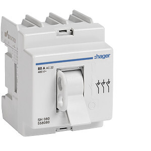 Pääkytkin 3-napainen 80A 3 moduulia