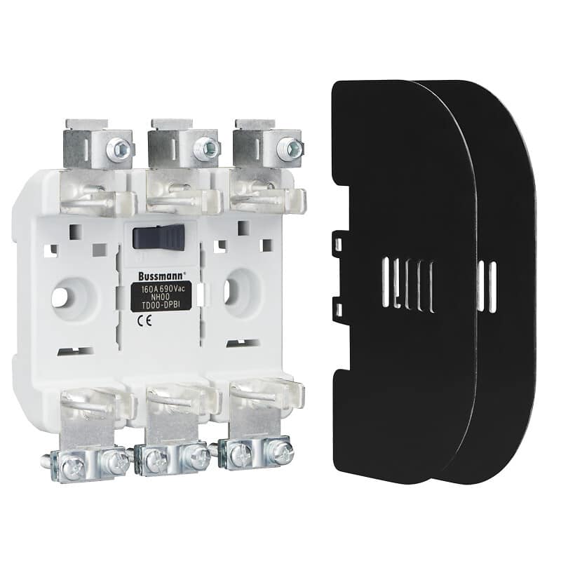 Kahvavarokealusta 3 napainen alusta NH00/000 690VAC aR 160A sankaliitin-tunneliliitin 25-70 mm2 Al/Cu