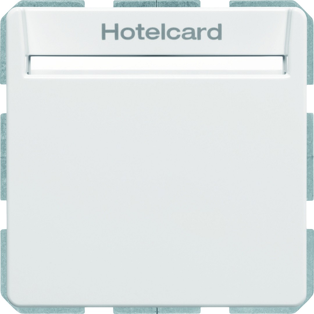 Hotellikorttikytkin 1s 10A hakuvalolla, Q.x, puhtaanvalkoinen samettinen