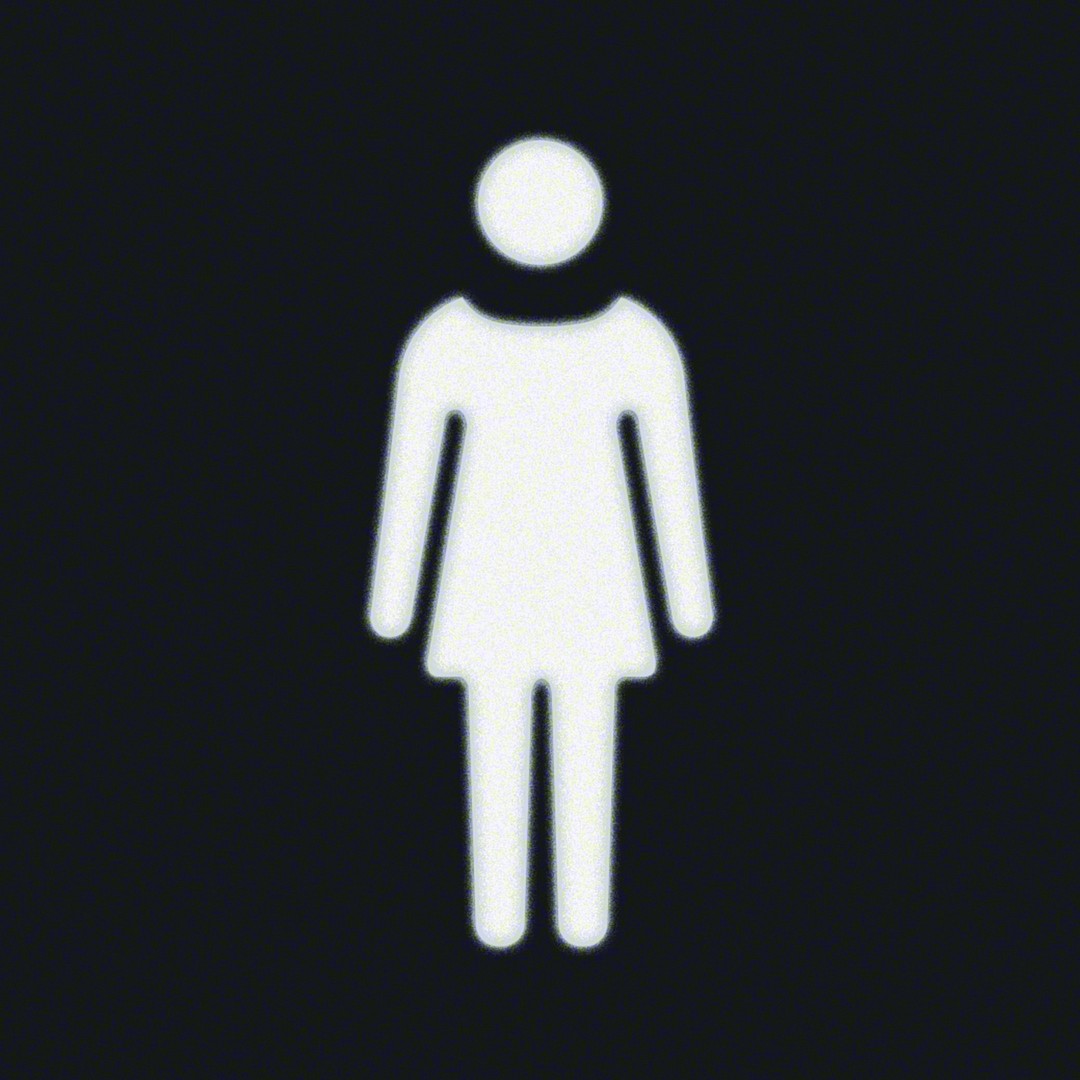 Symbolikalvo nainen-kuviolla valkoiselle LED-merkkivalolle