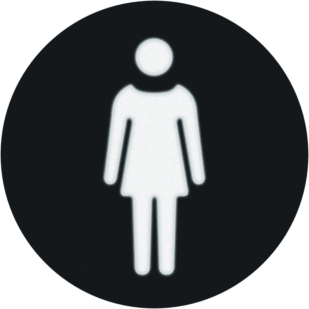 Symbolikalvo pyöreä nainen-kuviolla valkoiselle LED-merkkivalolle