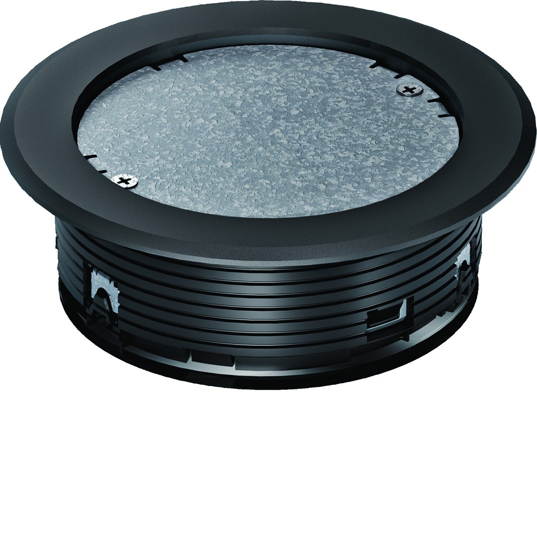 Kaapeliläpivientirengas muovista umpi mattos. pinnoille >32mm tummanmusta