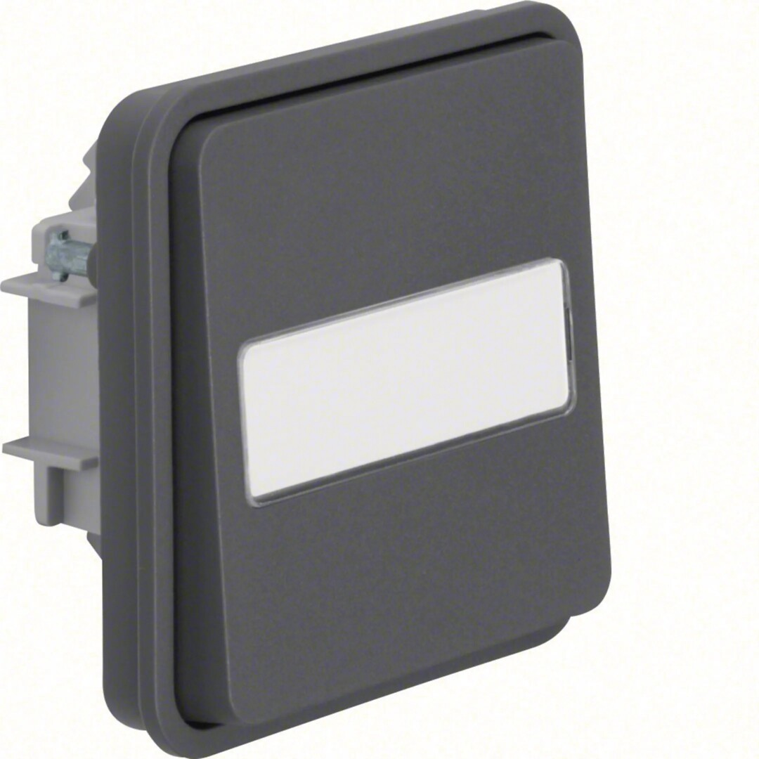 Vaihtokytkinrunko (6) 10AX/250VAC, sin. LED 230VAC/MI, W.1, harmaa
