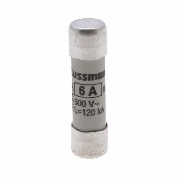 Keraaminen putkisulake 6A 500 VAC koko 10x38mm gG-gL IEC