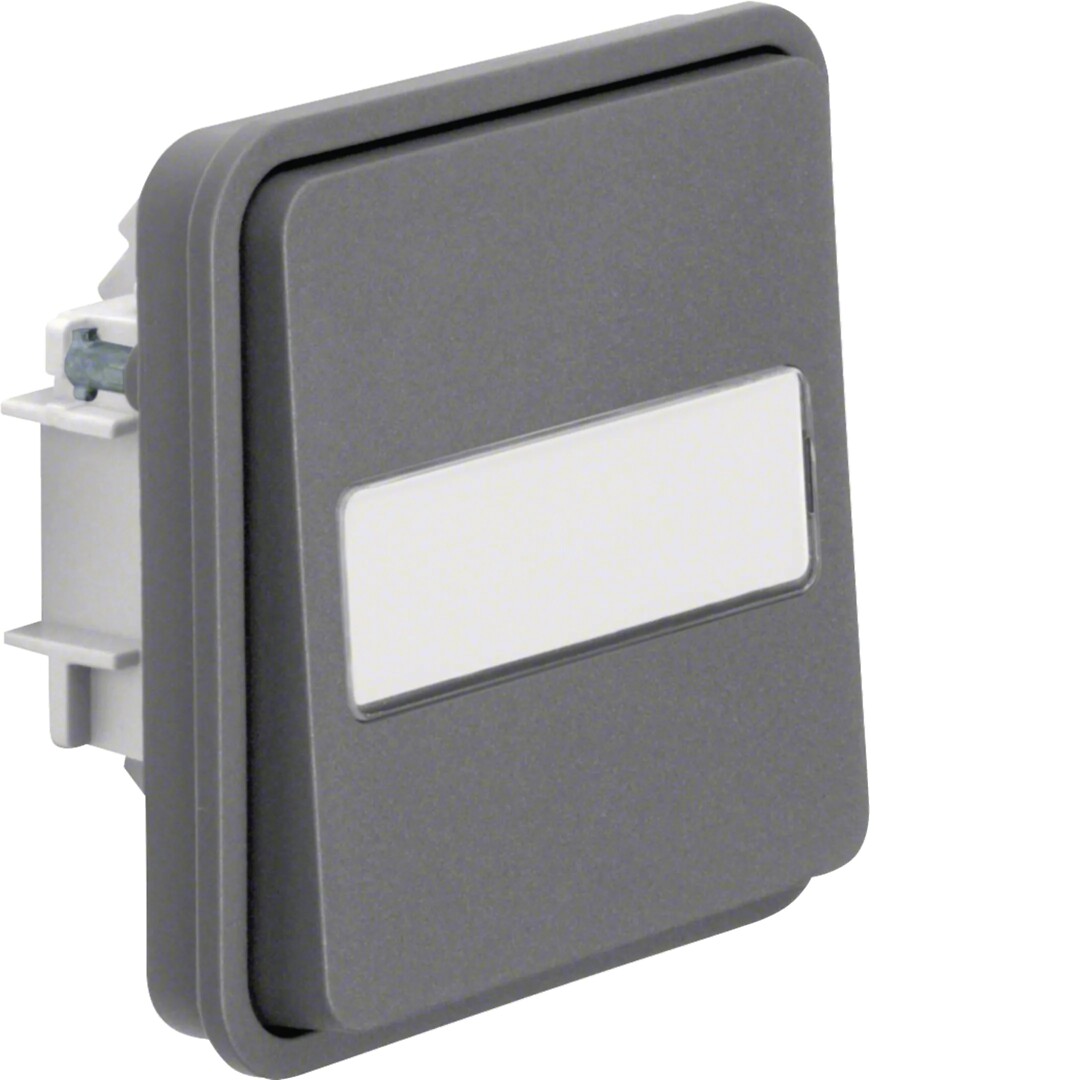 Vipupainikerunko (6) 10A/250VAC sininen LED 230VAC/MI, W.1, harmaa