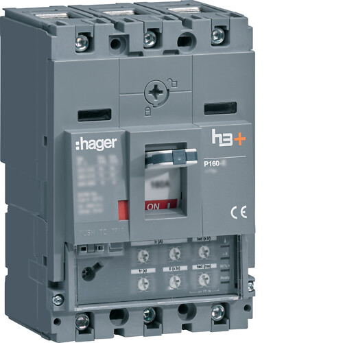 Kompaktikatkaisija h3+ p160 aset. LSI-suojareleellä 3-napainen 40A 25kA