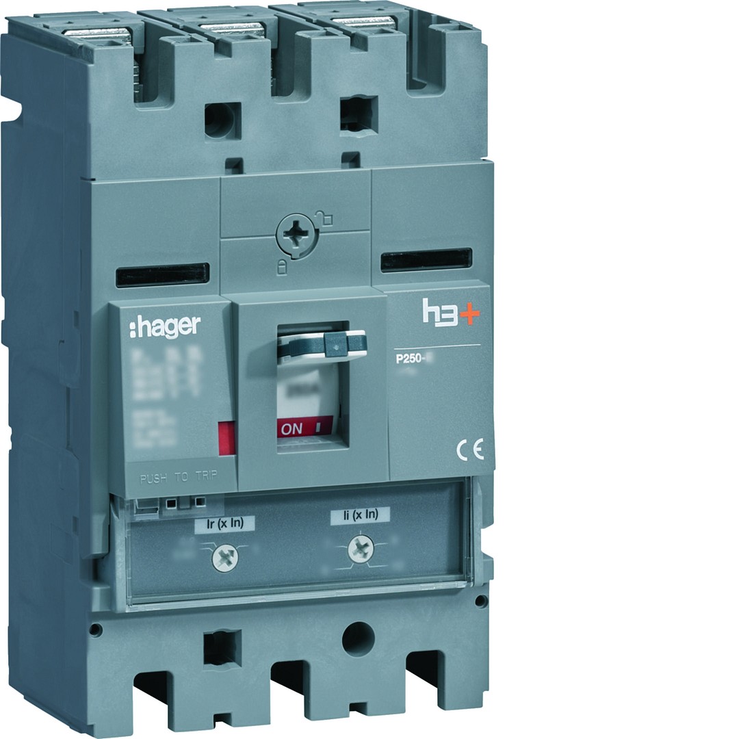 Kompaktikatkaisija h3+ p250 aset. TM-suojareleellä 3-napainen 250A 25kA