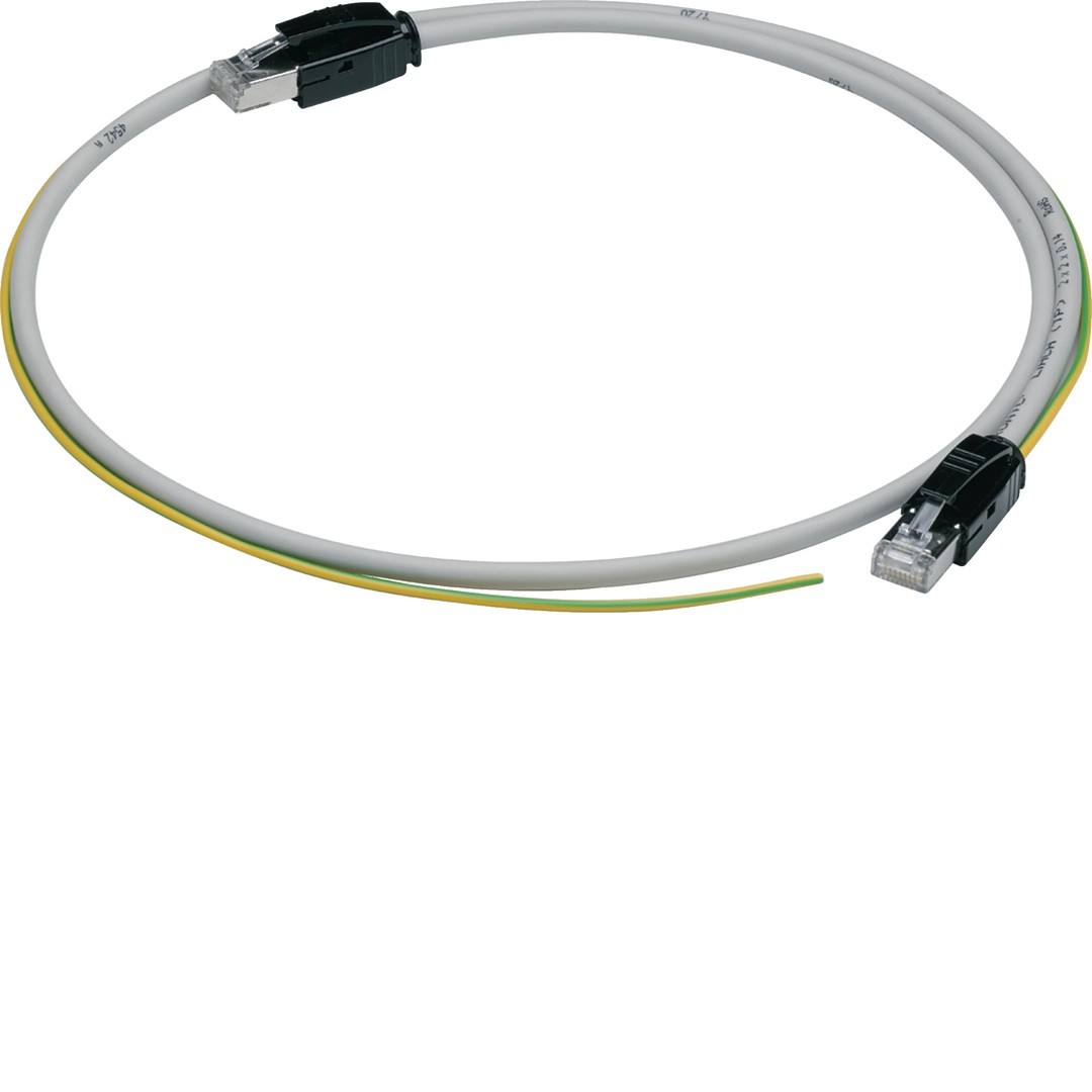 Modbus-kaapeli RJ45 – RJ45 -liittimin maadoitusjohtimella 5 m