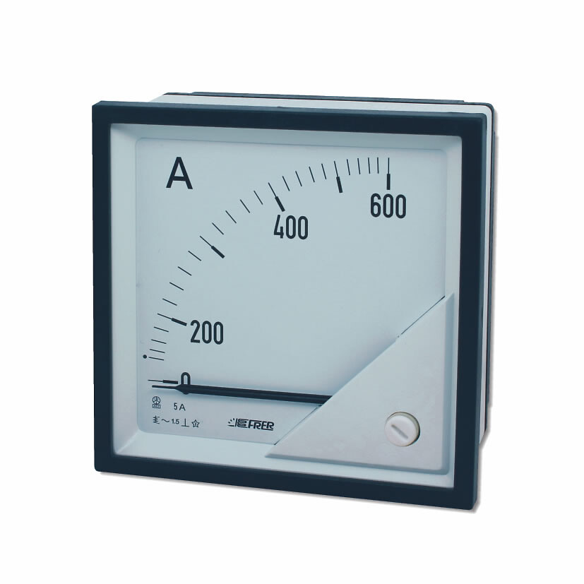 Virtamittari suoramittaus F48EAX 90° 0-15A AC, paneeliasennus 48×48 mm