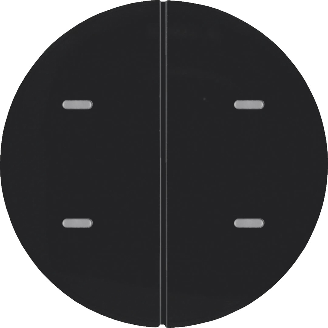 Painike 2-osainen merkintäikkunalla KNX R.x musta kiiltävä