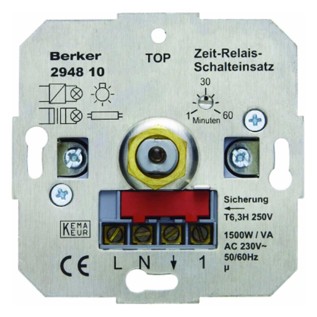 Aikarelerunko elektroninen 1-60 min, 1s 6A, ruuviliitin