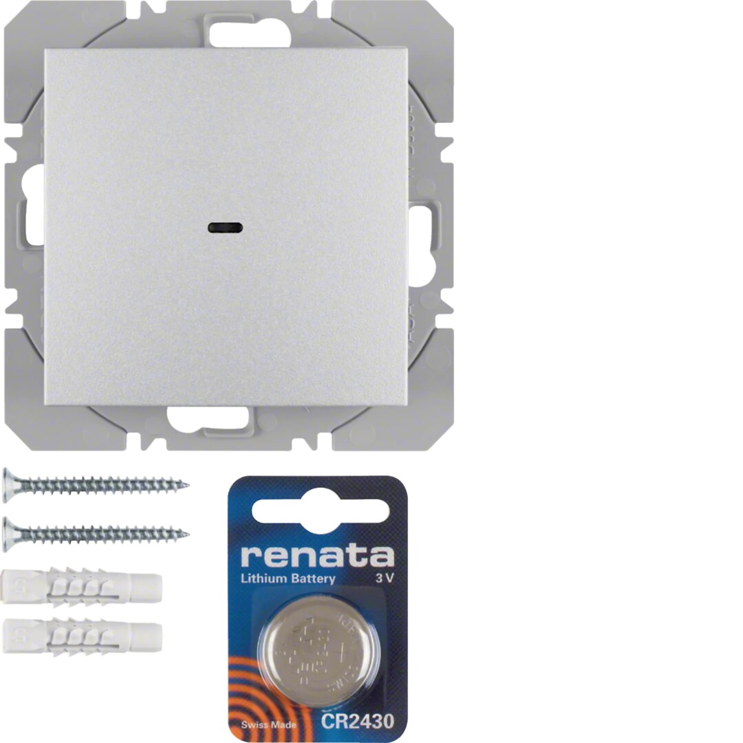 Radiopainike pinta-asennus 1-osainen quicklink S.1/B.x alumiini matta