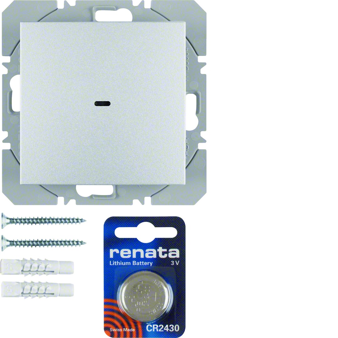 Radiopainike pinta-asennus 1-osainen quicklink S.1/B.x alumiini matta