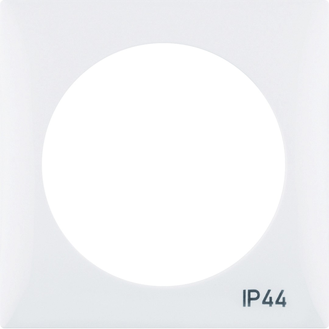 Peitelevy 1-osainen kannella IP44, Integro Flow, puhtaanvalkoinen kiiltävä