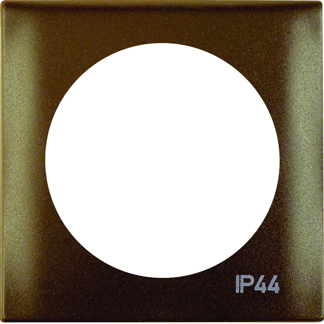Peitelevy 1-osainen kannella IP44, Integro Flow, ruskea matta