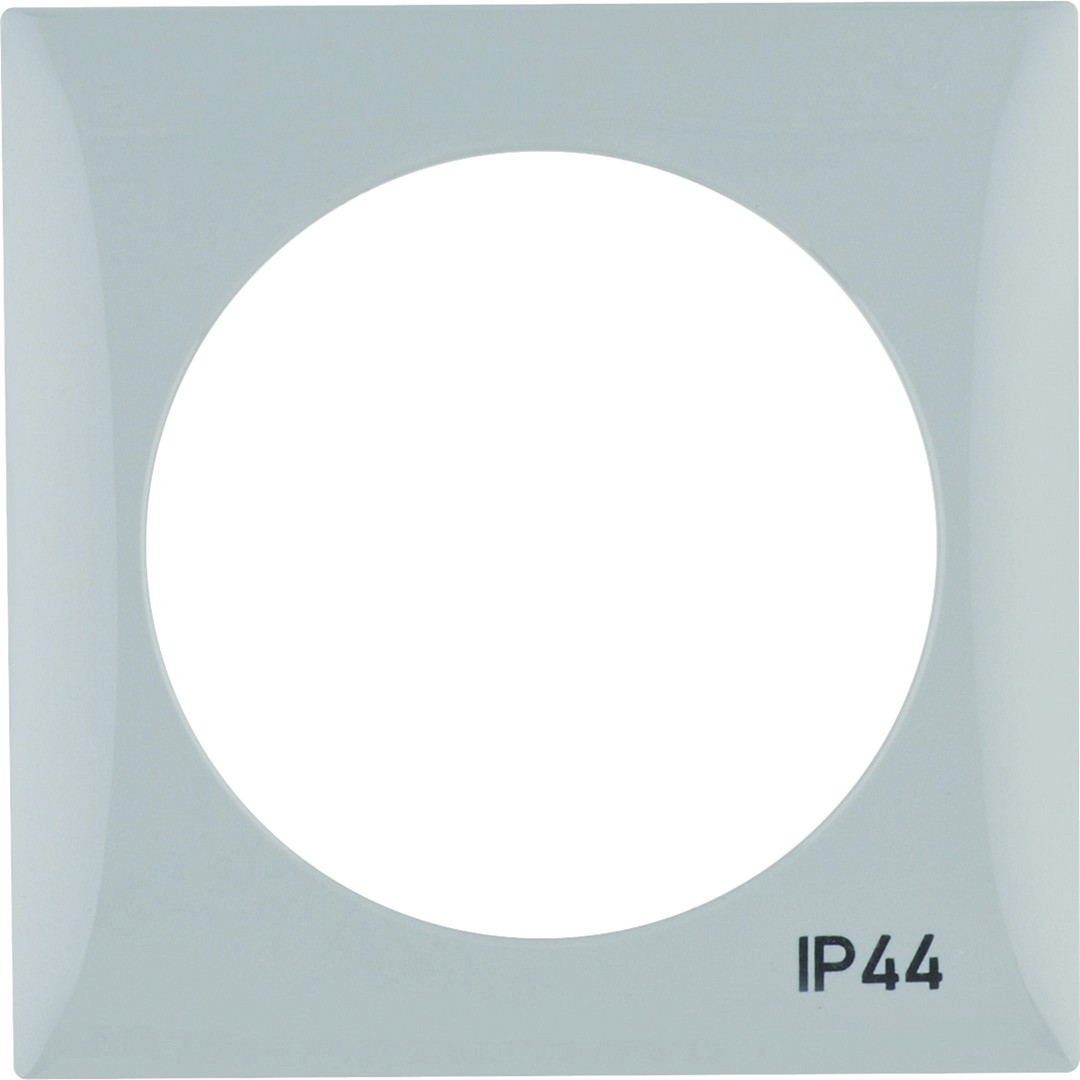 Peitelevy 1-osainen kannella IP44, Integro Flow, harmaa kiiltävä