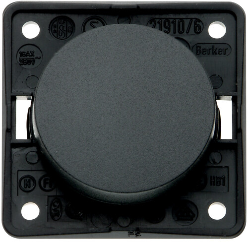 Kytkin 1/16A/250V ruuviliit., Integro Flow/Pure, antrasiitti matta