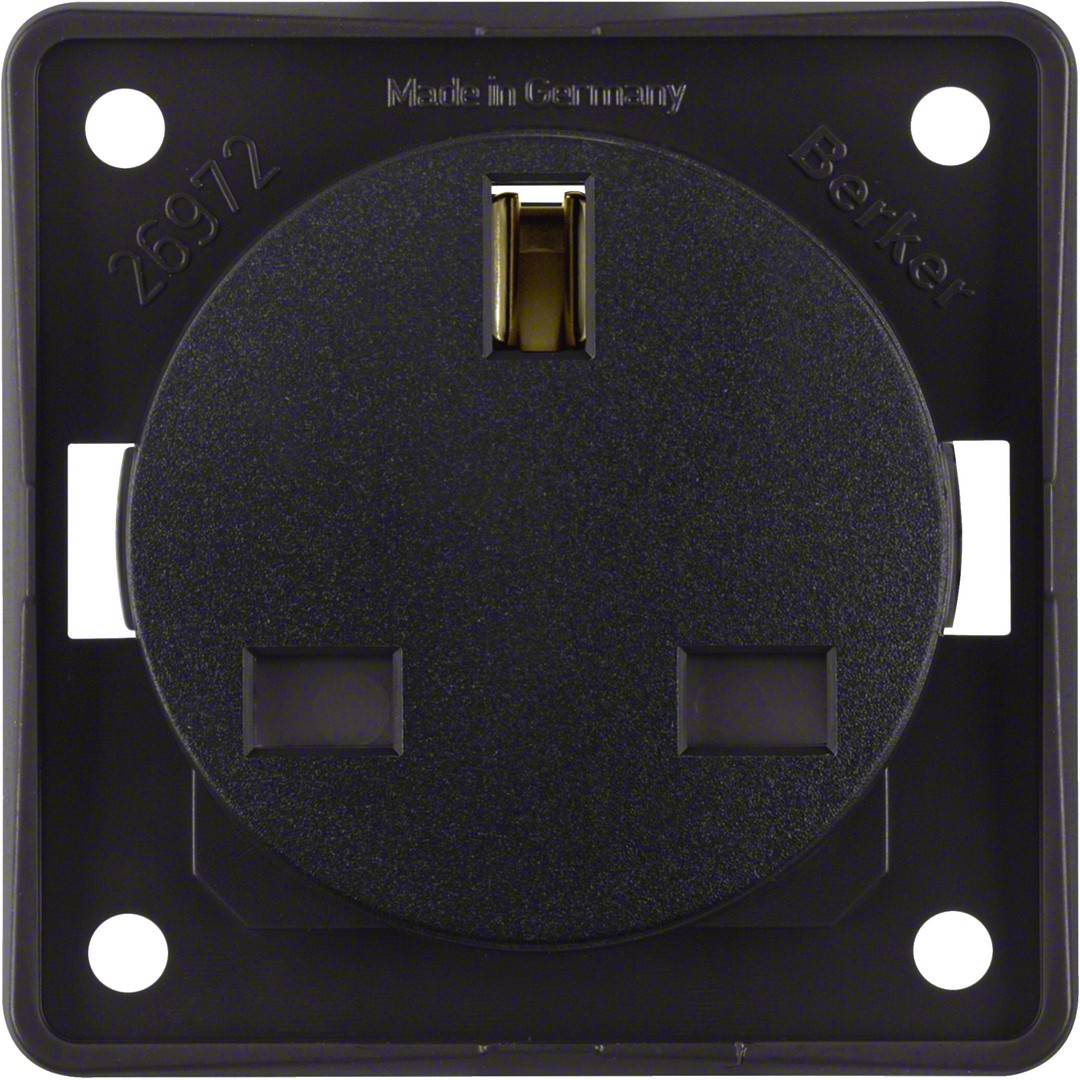 Pistorasia 1-osainen BS 13A/250V, Integro, ruskea matta