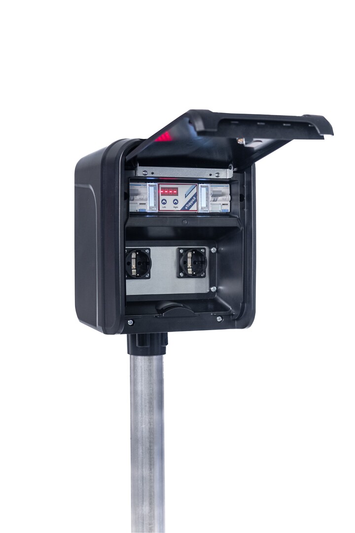 UTUReX Latausasema IP44, In 10A, high load suko+modeemi, 2xJSVV-yhdistelmä+kWh