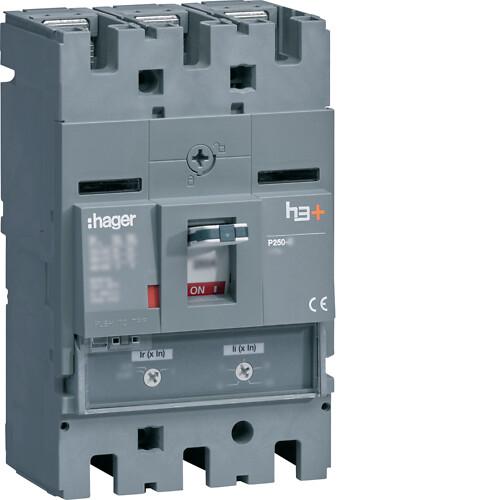 Kompaktikatkaisija h3+ p250 aset. TM-suojareleellä 3-napainen 160A 25kA