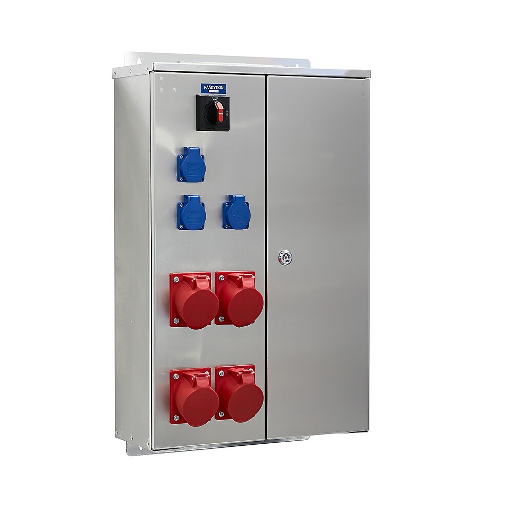 Pistorasiakeskus IP44 pinta In=80A, RST, voimavirta 2x32A+2x16A, 3xSchuko