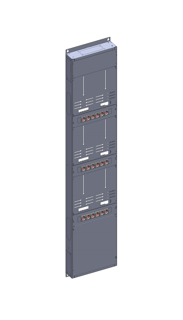 Monimittarikeskus (lisäkenttä) IP20 In=250A, 6xM2 (3x25A), syöttö A, lähdöt Y