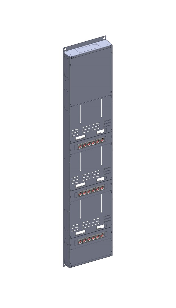 Monimittarikeskus (lisäkenttä) IP20 In=250A, 6xM2 (3x25A), syöttö Y, lähdöt A
