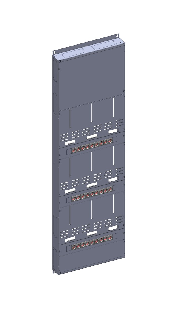 Monimittarikeskus (lisäkenttä) IP20 In=250A, 9xM2 (3x25A), syöttö Y, lähdöt A