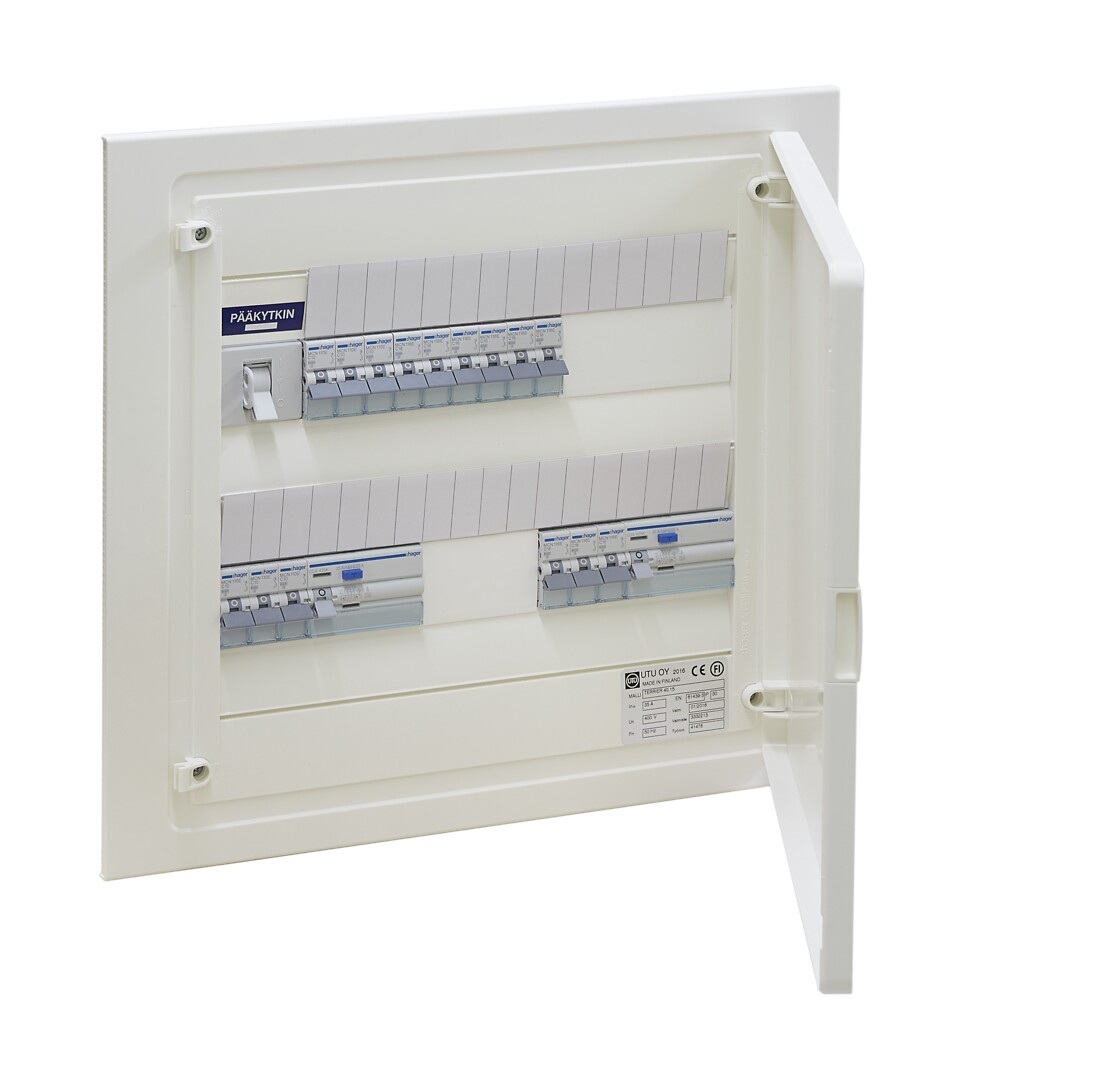 Ryhmäkeskus IP30 uppo In=35A, JSK 6xC10A+9xC16A, 2xVVSK