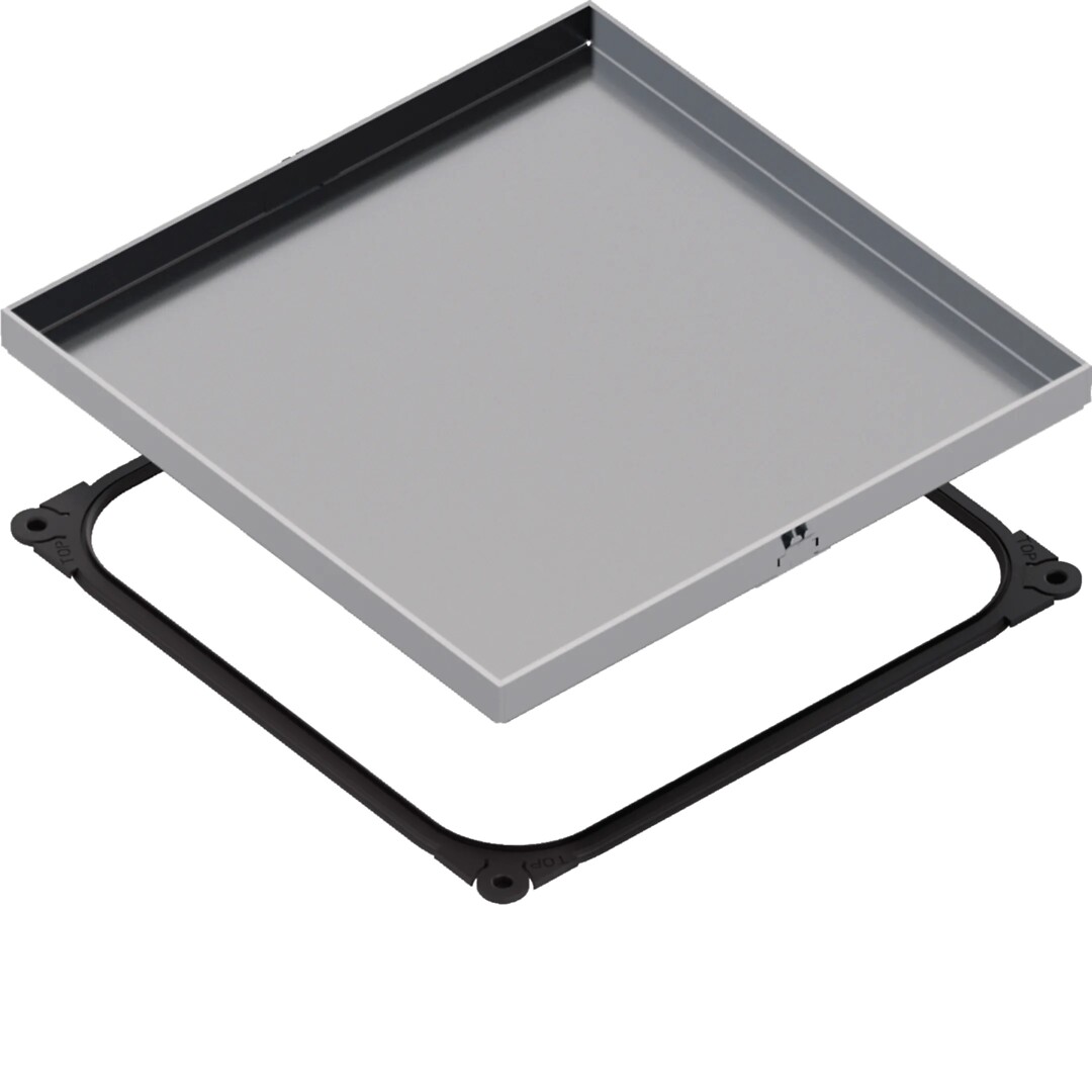Umpikansi rungolle IP54 5kN Q12 244×244 15mm ruostumaton teräs
