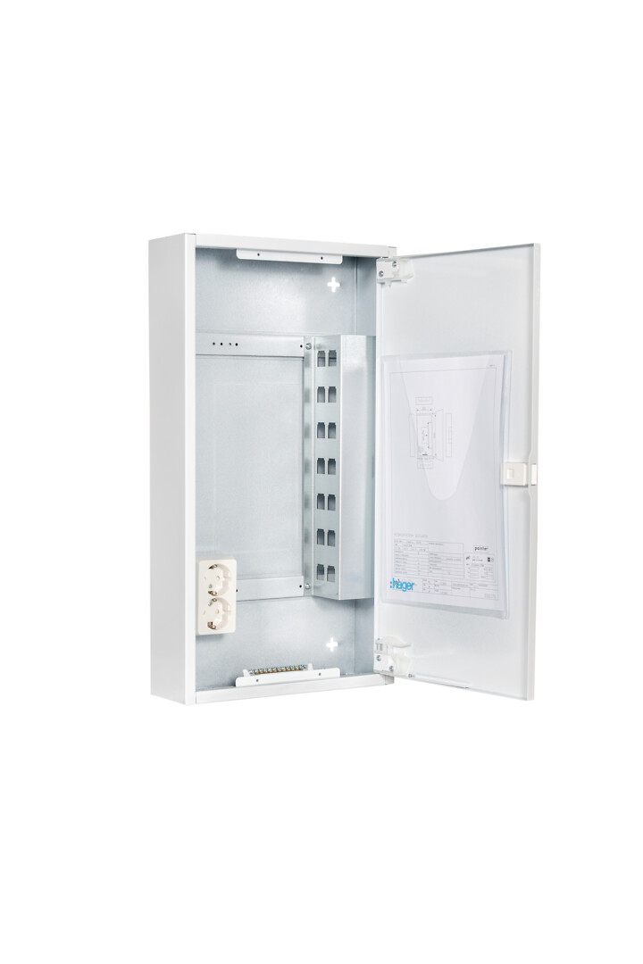 Data-asennuskotelo 550M IP30 pinta, 14xRJ45, 93x300x550
