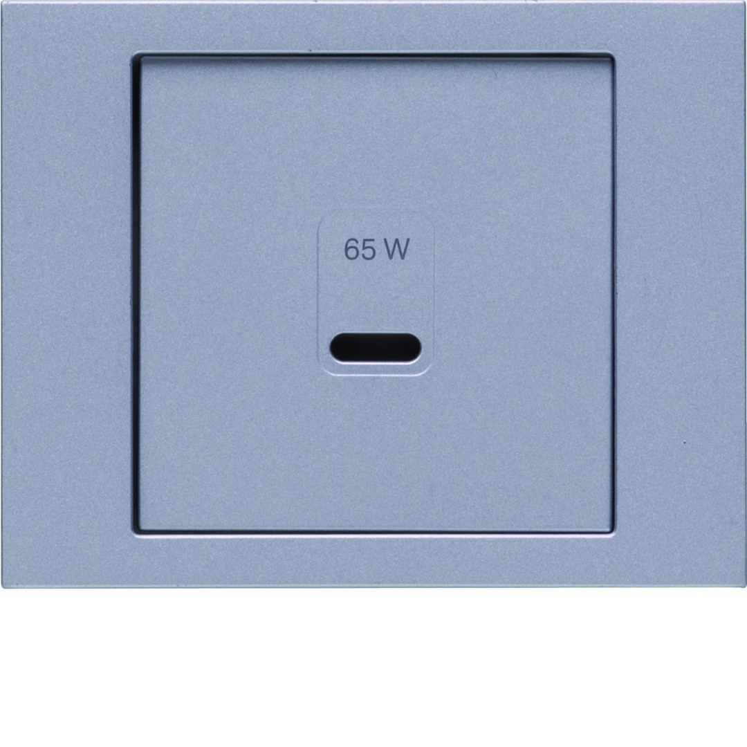 Keskiölevy USB-teholatauspistorasialle K.5, alumiini matta, maalattu