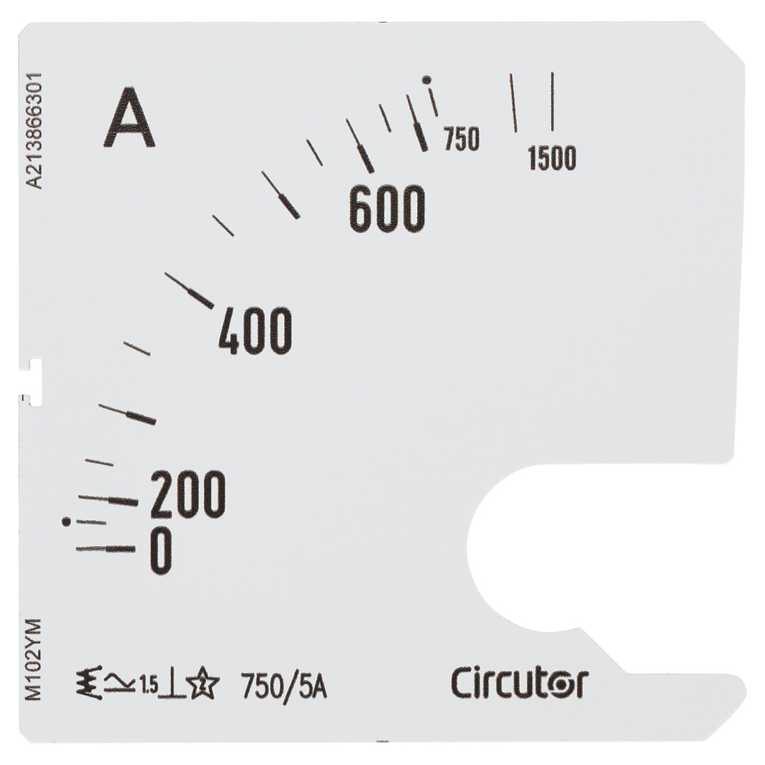 Asteikko SEC72 750/5A steikko 90º, P2 mittarille EC72 M10220