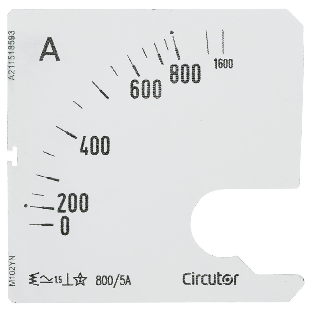 Asteikko SEC72 800/5A steikko 90º, P2 mittarille EC72 M10220