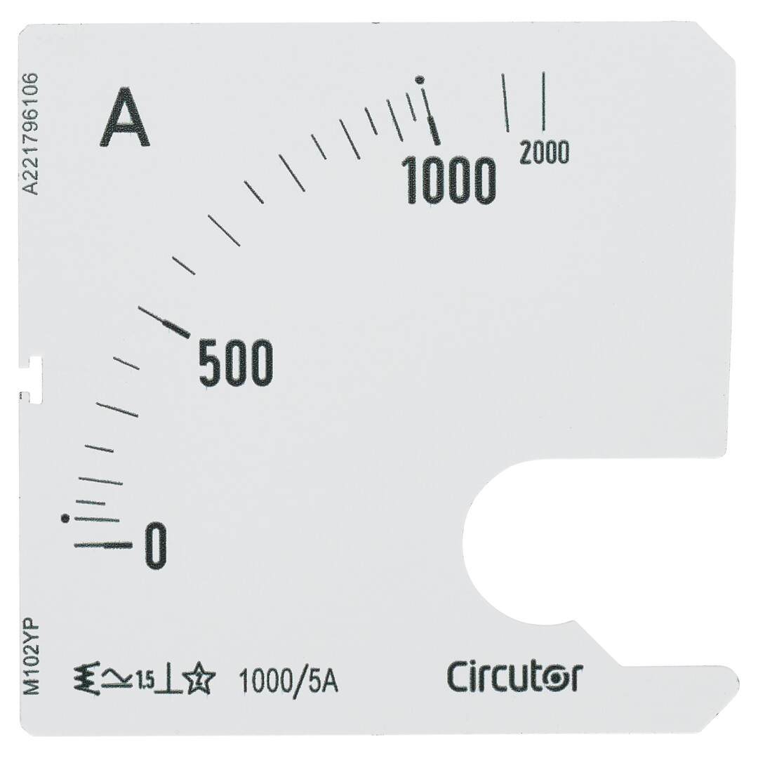 Asteikko SEC72 1000/5A steikko 90º, P2 mittarille EC72 M10220