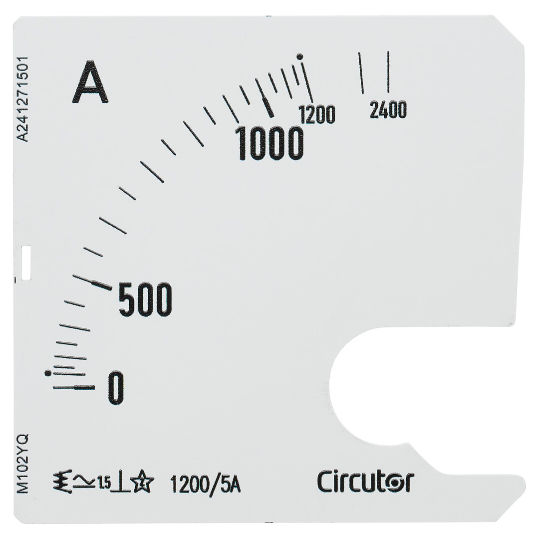 Asteikko SEC72 1200/5A steikko 90º, P2 mittarille EC72 M10220