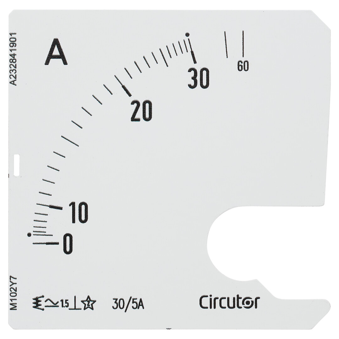 Asteikko SEC72 30/5A steikko 90º, P2 mittarille EC72 M10220