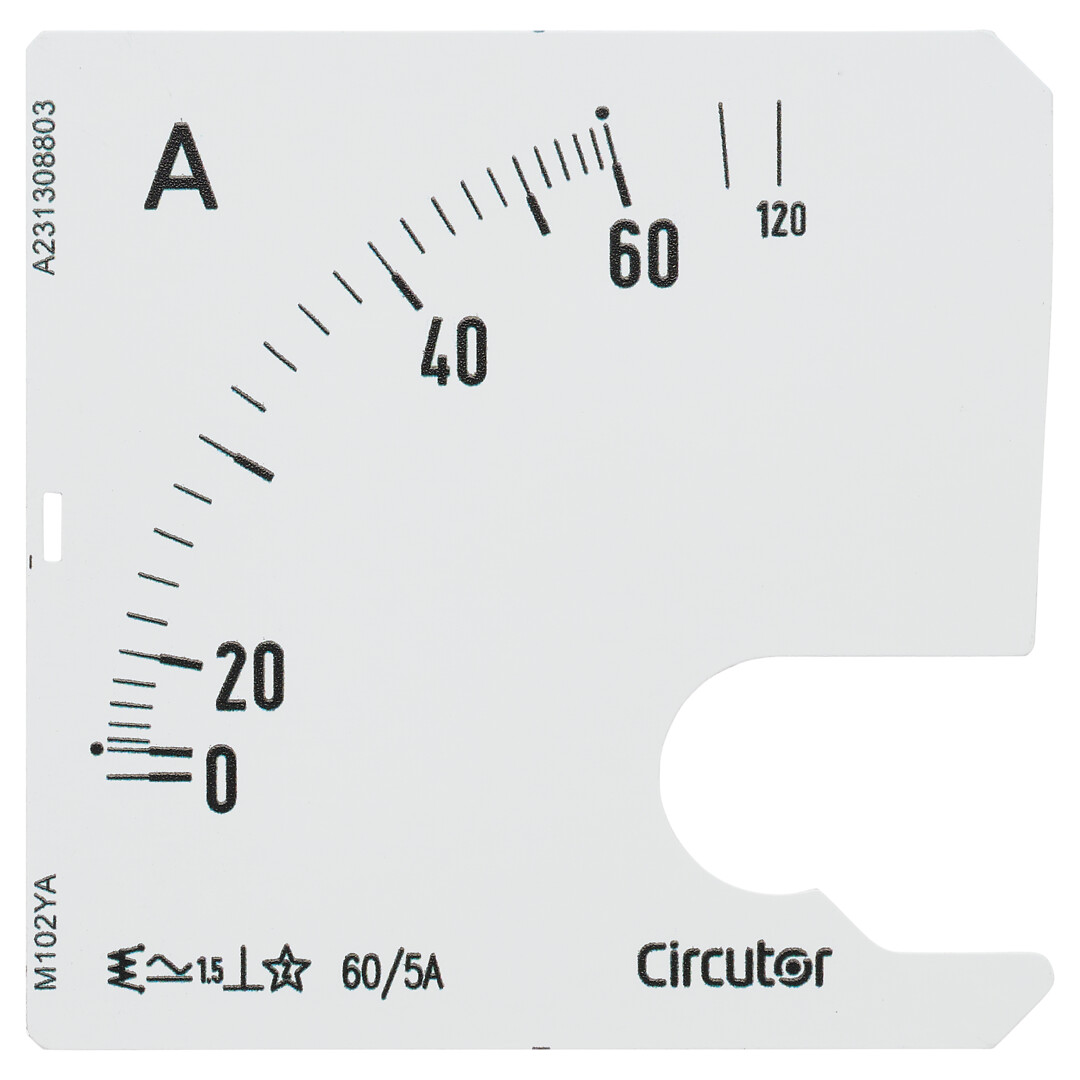 Asteikko SEC72 60/5A steikko 90º, P2 mittarille EC72 M10220