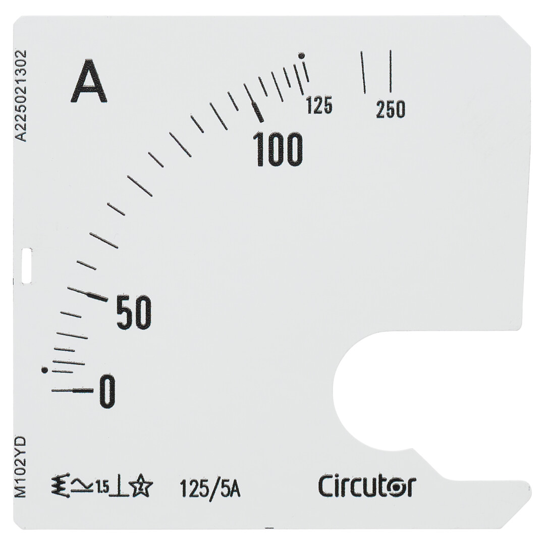 Asteikko SEC72 125/5A steikko 90º, P2 mittarille EC72 M10220