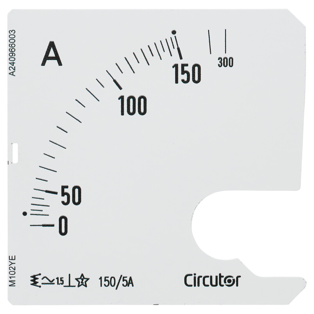Asteikko SEC72 150/5A steikko 90º, P2 mittarille EC72 M10220