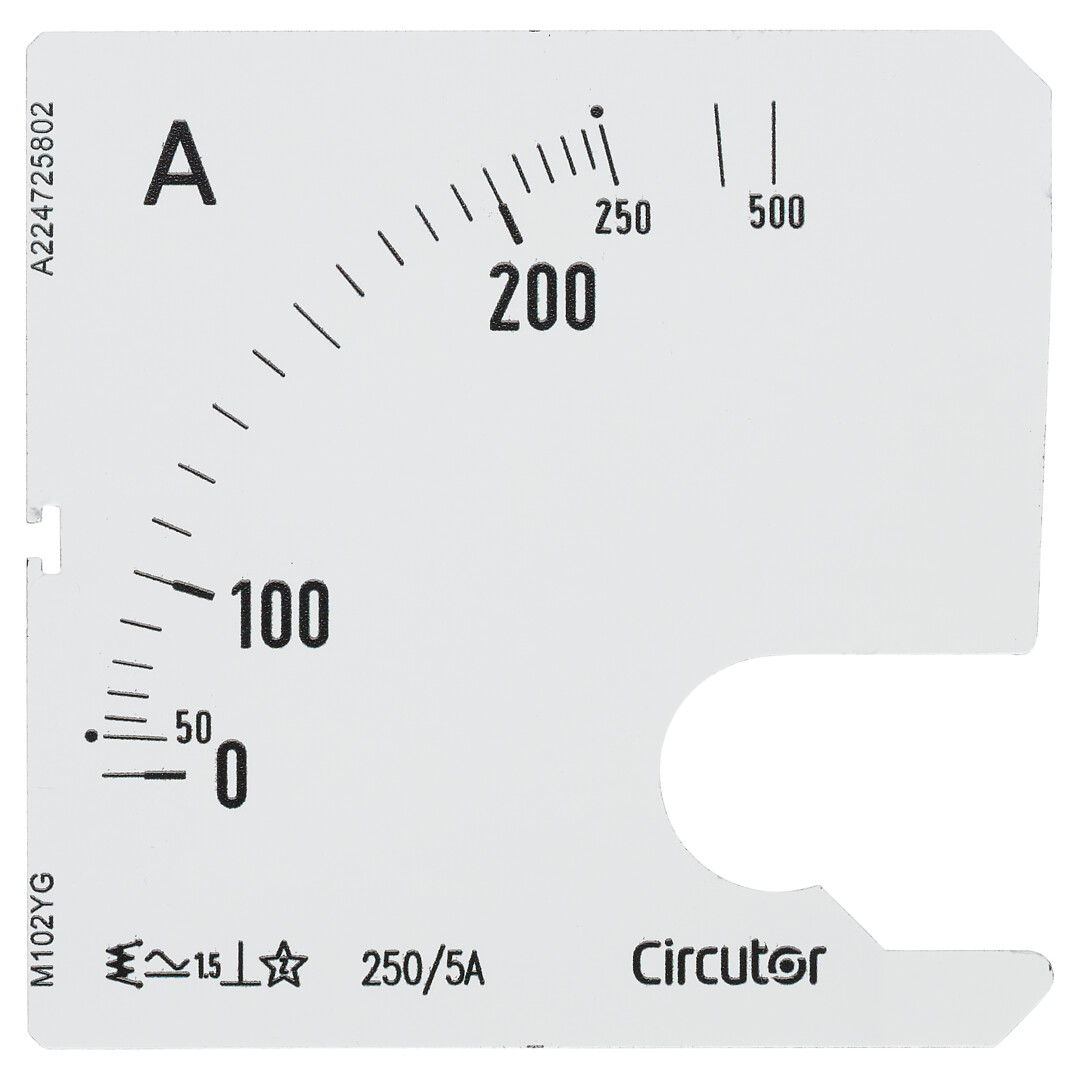Asteikko SEC72 250/5A steikko 90º, P2 mittarille EC72 M10220