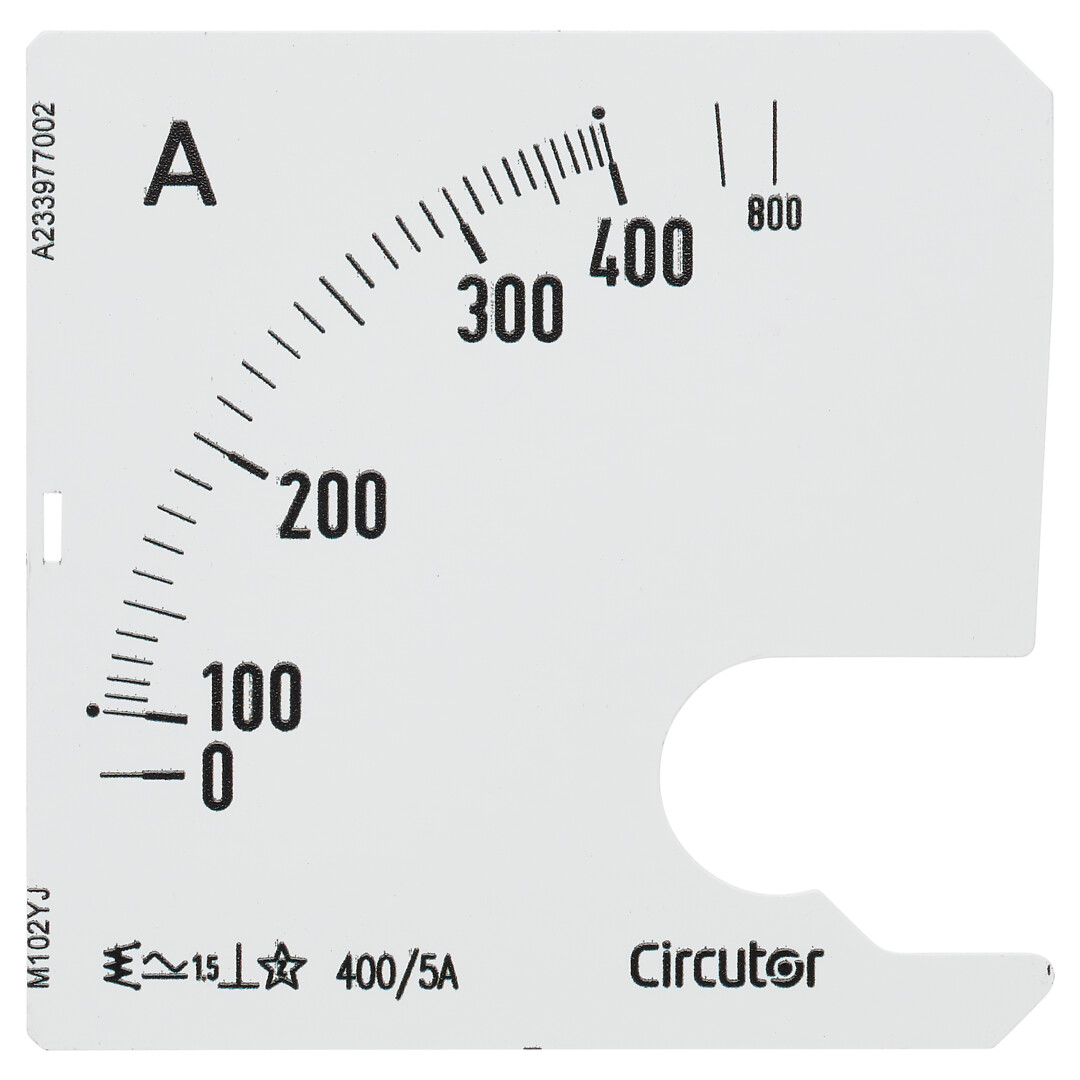 Asteikko SEC72 400/5A steikko 90º, P2 mittarille EC72 M10220
