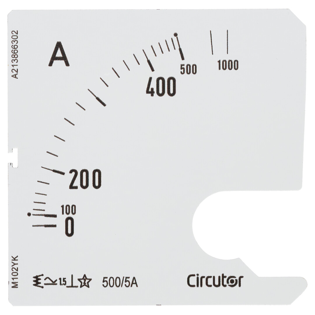 Asteikko SEC72 500/5A steikko 90º, P2 mittarille EC72 M10220