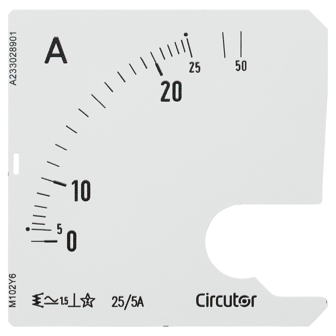 Asteikko SEC72 25/5A steikko 90º, P2 mittarille EC72 M10220