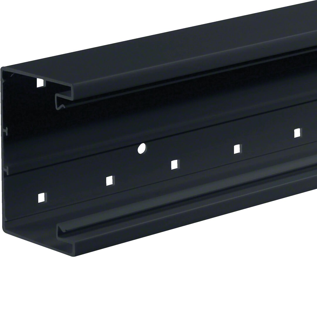 Johtokanavarunko BRP 65x100x2000, grafiitinmusta, kova PVC