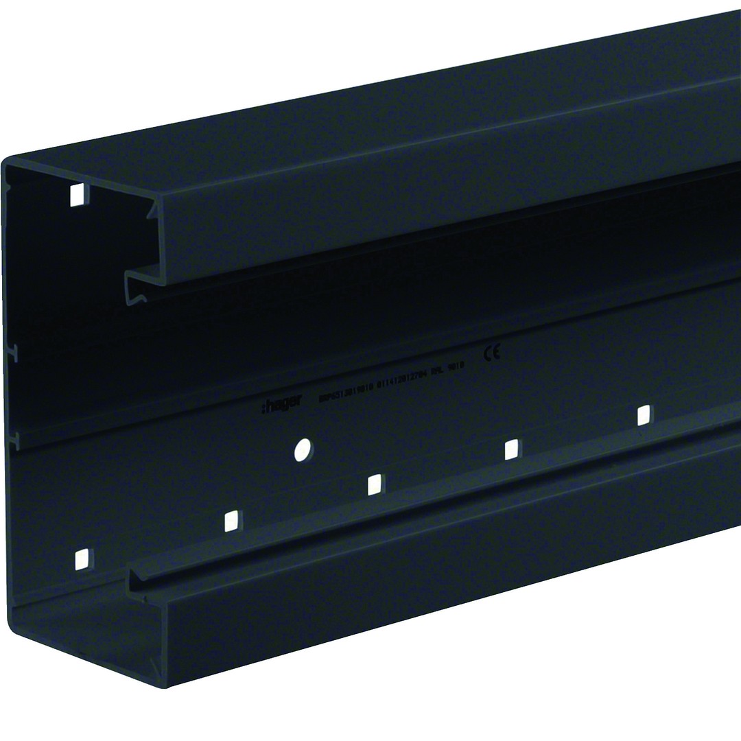 Johtokanavarunko BRP 65x130x2000, grafiitinmusta, kova PVC