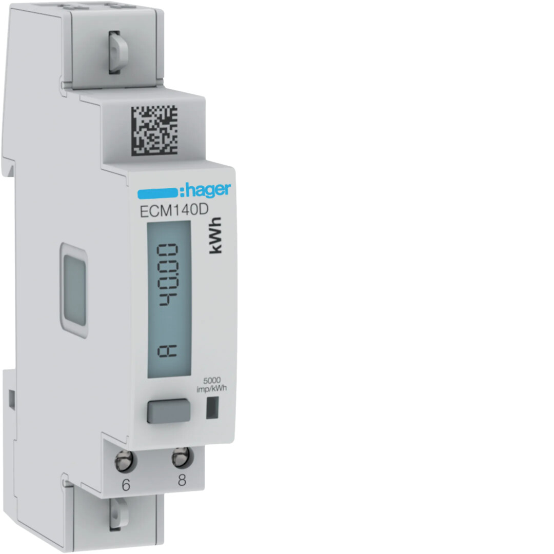 Energiamittari 1-vaiheinen, suora 40A, 1 moduuli, M-bus, MID