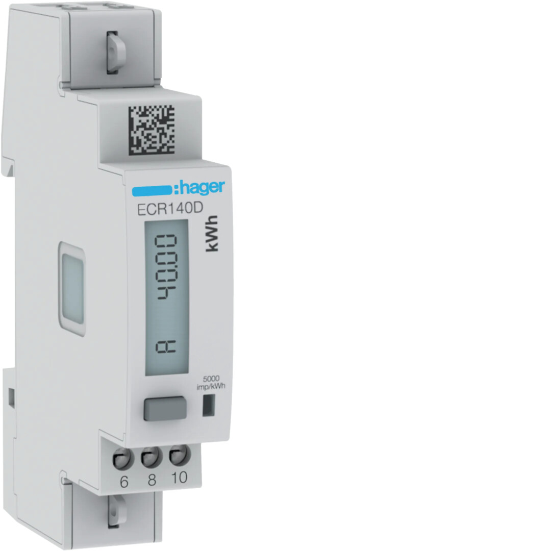 Energiamittari 1-vaiheinen, suora 40A, 1 moduuli, Modbus, MID