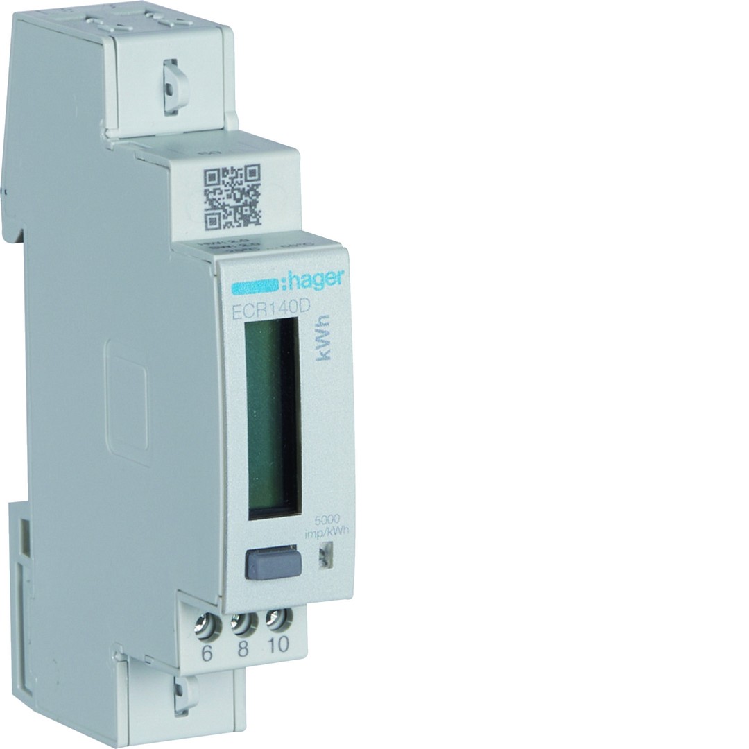 Energiamittari 1-vaiheinen, suora 40A, 1 moduuli, Modbus, MID